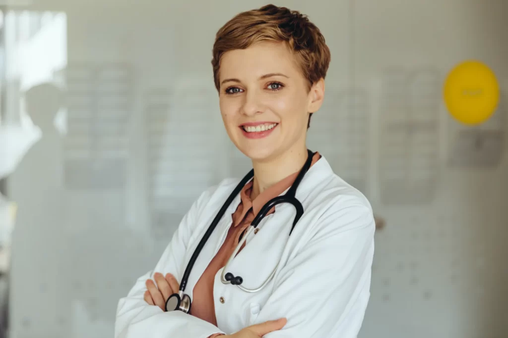 Licensed healthcare provider in a medical office